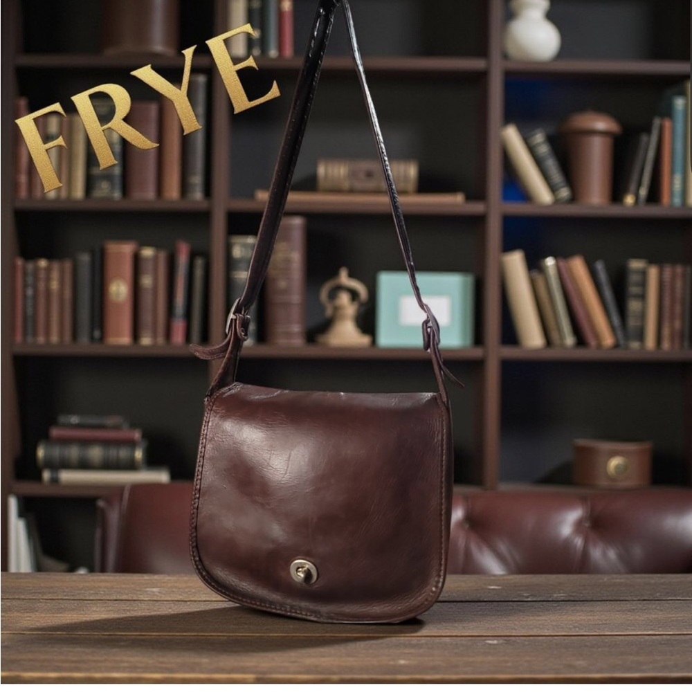 Frye Vintage Leather Messenger Crossbody Bag